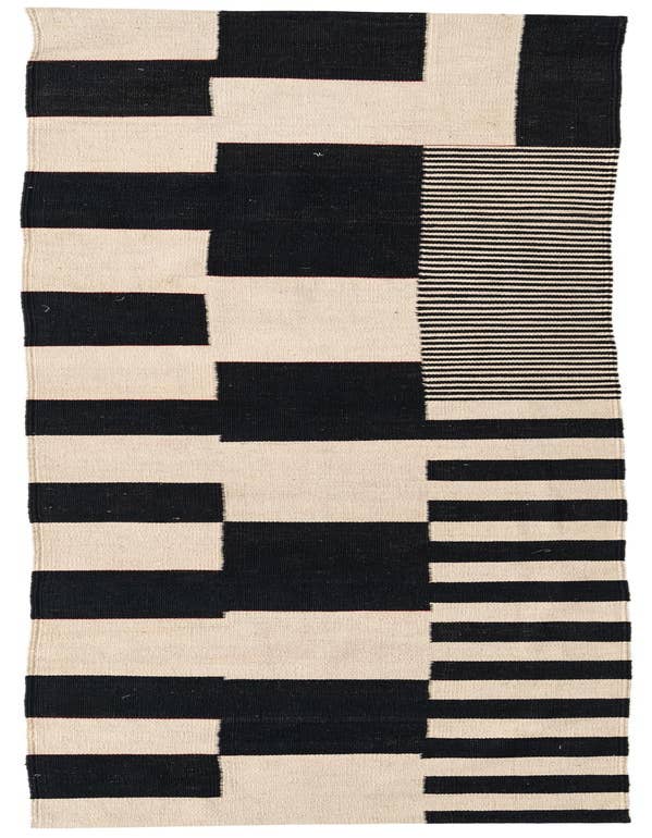 Detail image of 2' 9 x 9' 7 Hand Woven Kilim Modern Wool Runner Rug