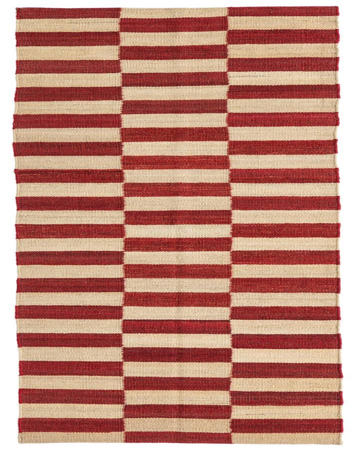 Detail image of 2' 6 x 7' 6 Hand Woven Kilim Modern Wool Runner Rug