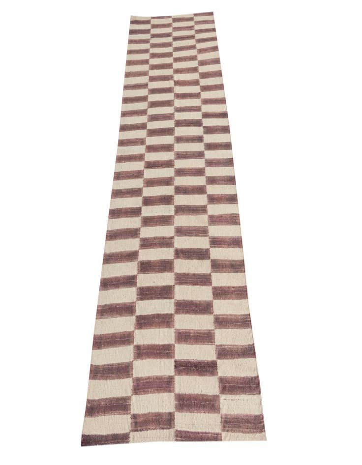 Detail image of 2' 6 x 7' 1  Hand Woven Kilim Modern Wool Runner Rug