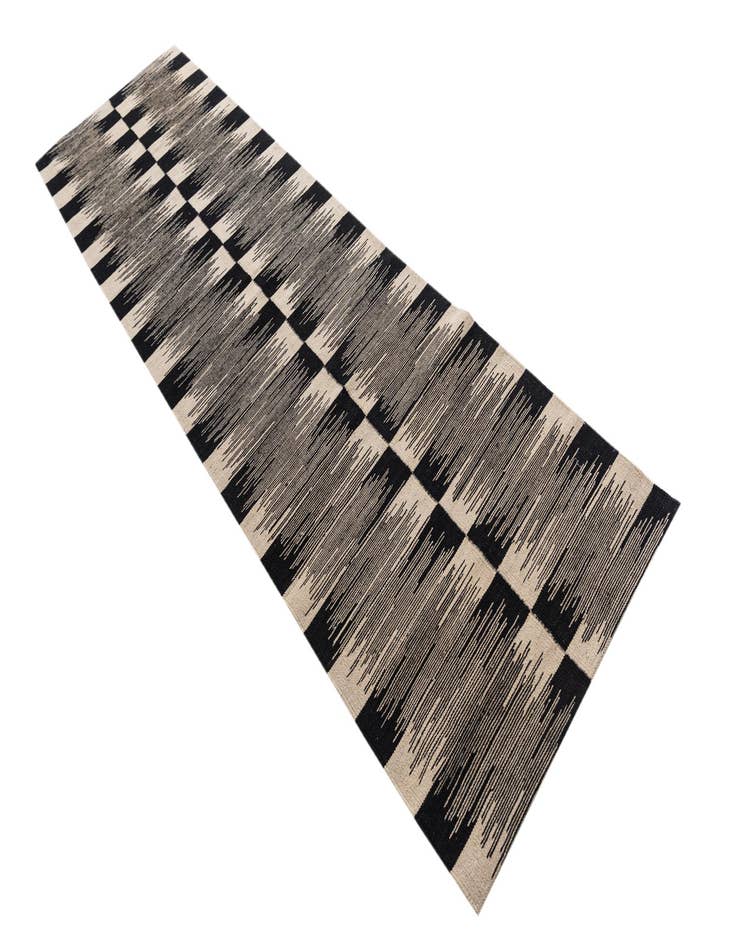 Detail image of 2' 8 x 9' 3  Hand Woven Kilim Modern Wool Runner Rug