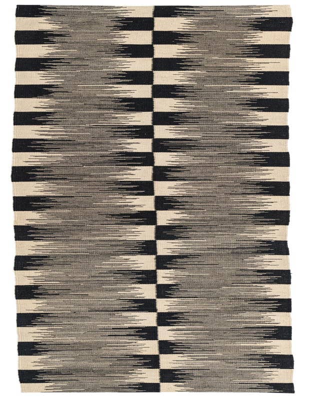 Detail image of 2' 8 x 9' 3 Hand Woven Kilim Modern Wool Runner Rug