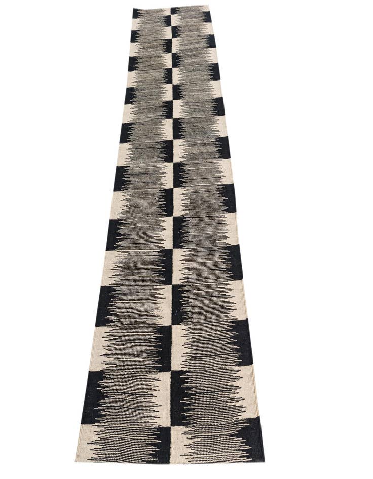 Detail image of 2' 6 x 8' 5  Hand Woven Kilim Modern Wool Runner Rug