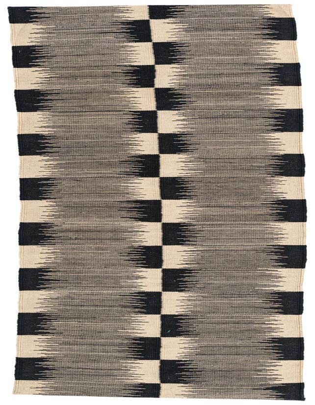 Detail image of 2' 6 x 8' 5 Hand Woven Kilim Modern Wool Runner Rug
