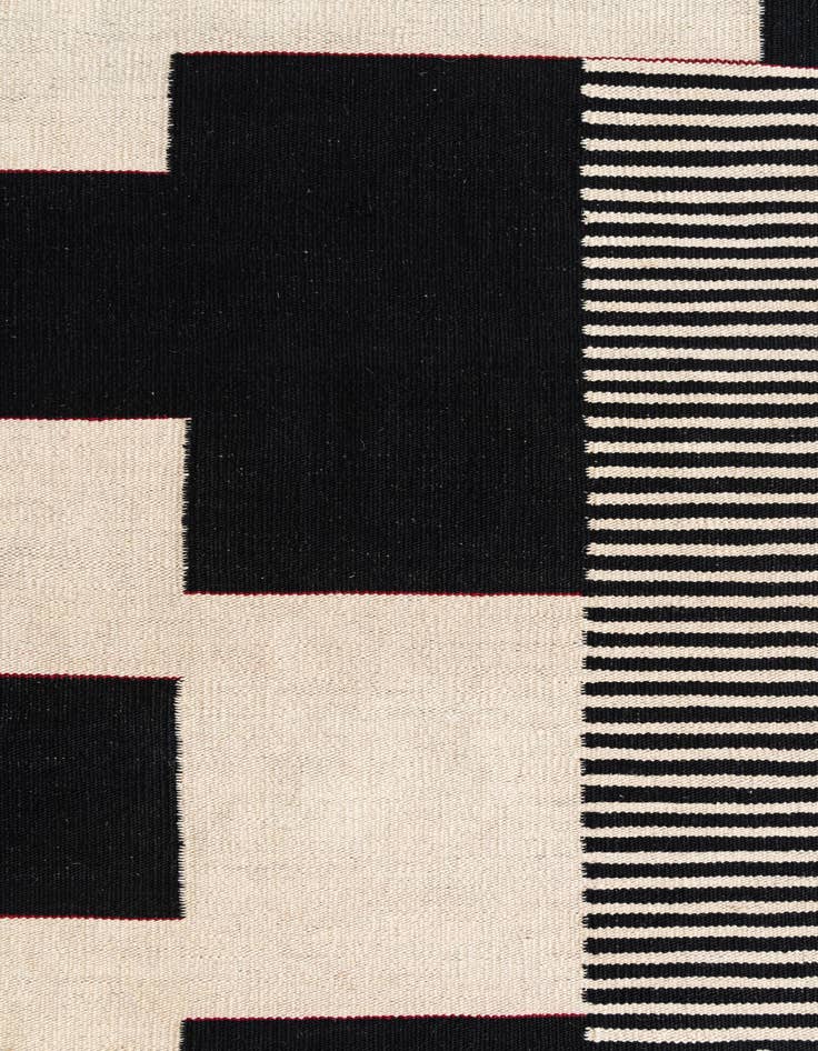 Detail image of 2' 9 x 9' 8  Hand Woven Kilim Modern Wool Runner Rug
