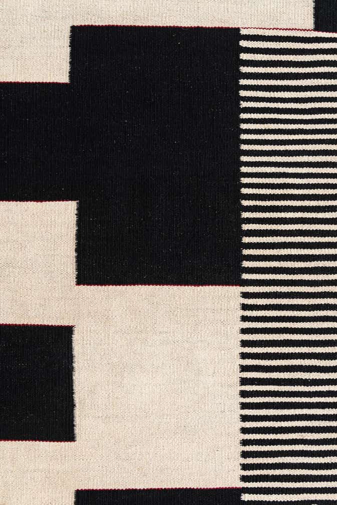 2' 9 x 9' 8 Hand Woven Kilim Modern Wool Runner Rug