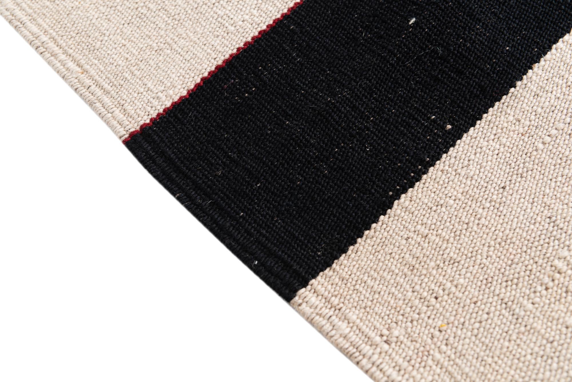 2' 8 x 9' 7 Hand Woven Kilim Modern Wool Runner Rug