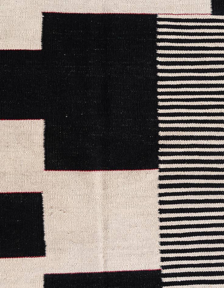 Detail image of 2' 8 x 9' 7  Hand Woven Kilim Modern Wool Runner Rug