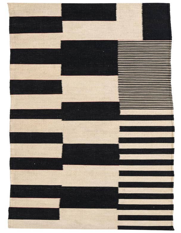 Detail image of 2' 9 x 9' 7 Hand Woven Kilim Modern Wool Runner Rug