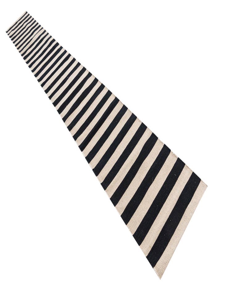 Detail image of 1' 8 x 14' 6  Hand Woven Kilim Modern Wool Runner Rug