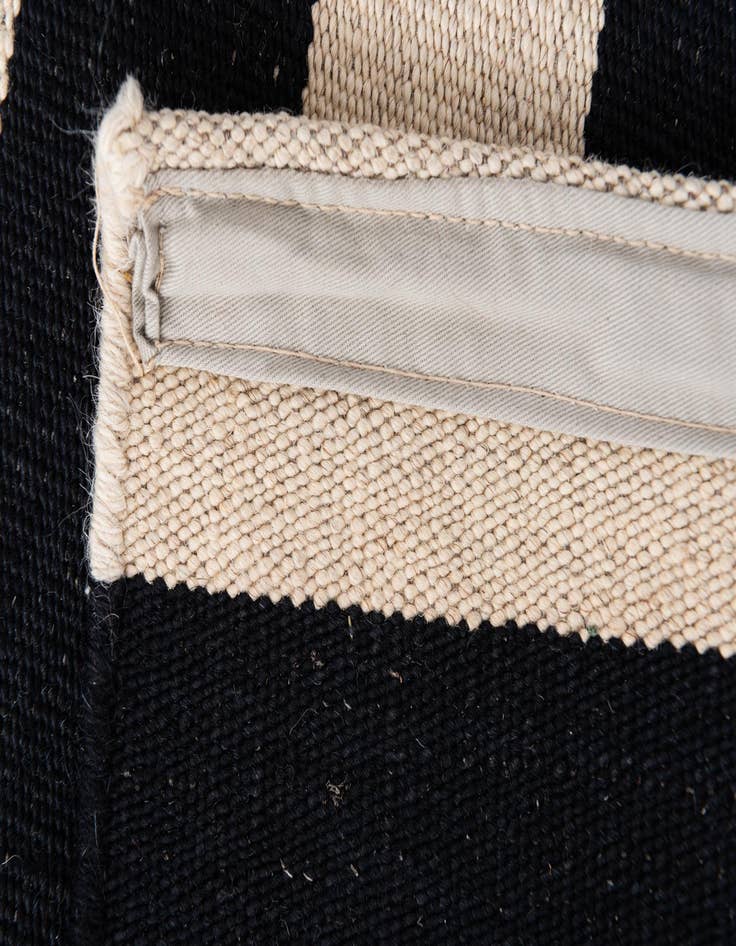 Detail image of 1' 8 x 14' 6  Hand Woven Kilim Modern Wool Runner Rug