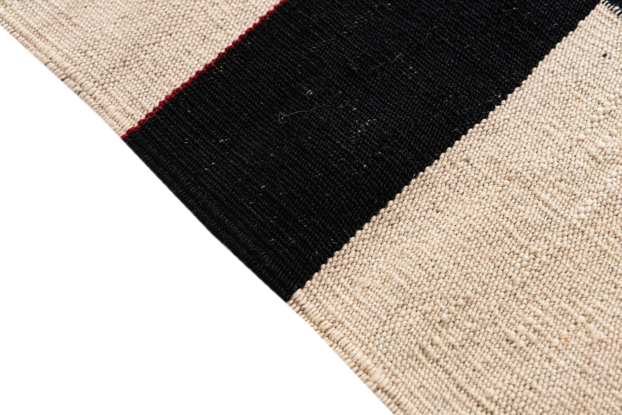 2' 8 x 9' 5 Hand Woven Kilim Modern Wool Runner Rug