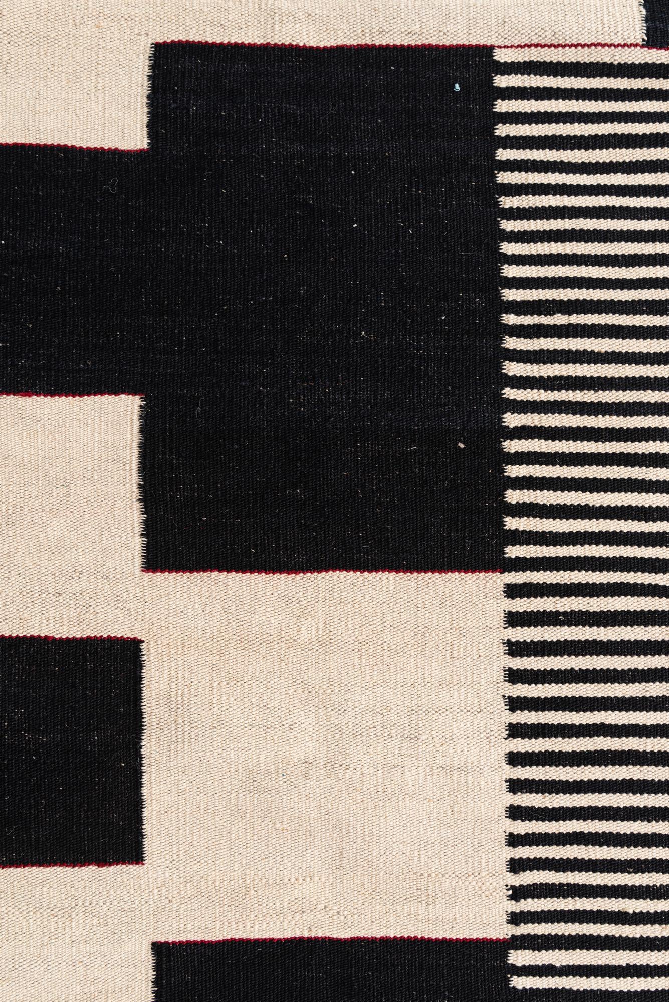 2' 8 x 9' 5 Hand Woven Kilim Modern Wool Runner Rug