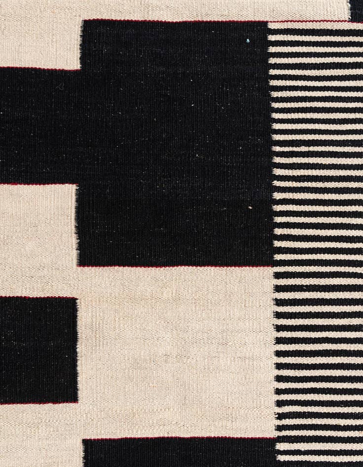 Detail image of 2' 8 x 9' 5  Hand Woven Kilim Modern Wool Runner Rug
