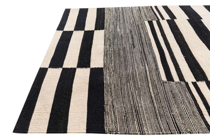 2' 10 x 9' 8 Hand Woven Kilim Modern Wool Runner Rug