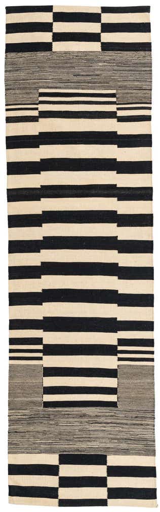 2' 10 x 9' 8 Hand Woven Kilim Modern Wool Runner Rug