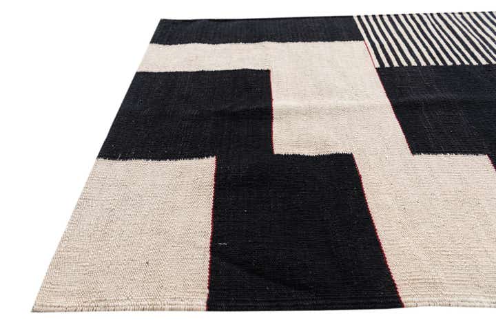 2' 10 x 11' 1 Hand Woven Kilim Modern Wool Runner Rug