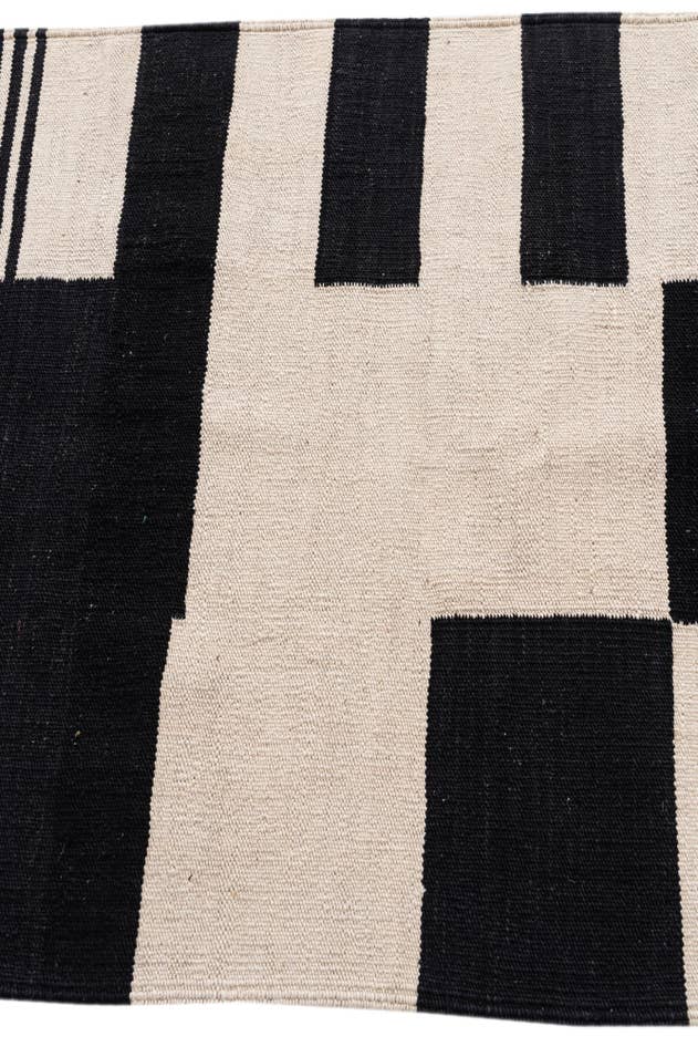 Detail image of 2' 10 x 11' 1 Hand Woven Kilim Modern Wool Runner Rug