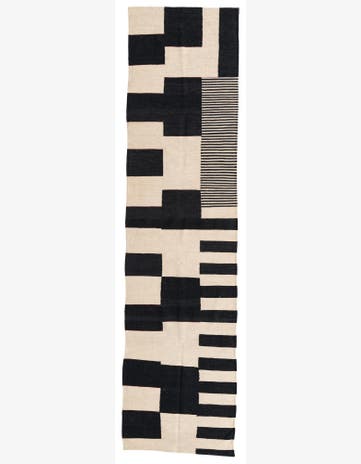 2' 10 x 11' 1 Hand Woven Kilim Modern Wool Runner Rug