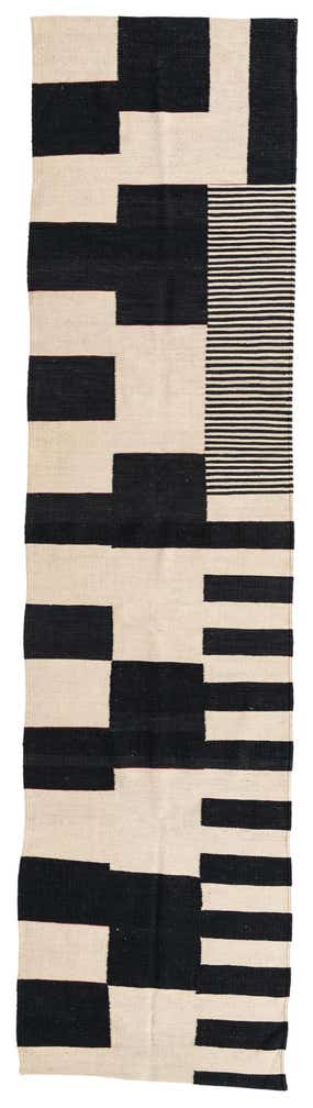 2' 10 x 11' 1 Hand Woven Kilim Modern Wool Runner Rug