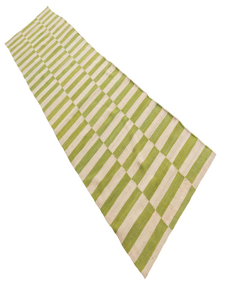 Detail image of 2' 7 x 9' 10  Hand Woven Kilim Modern Wool Runner Rug