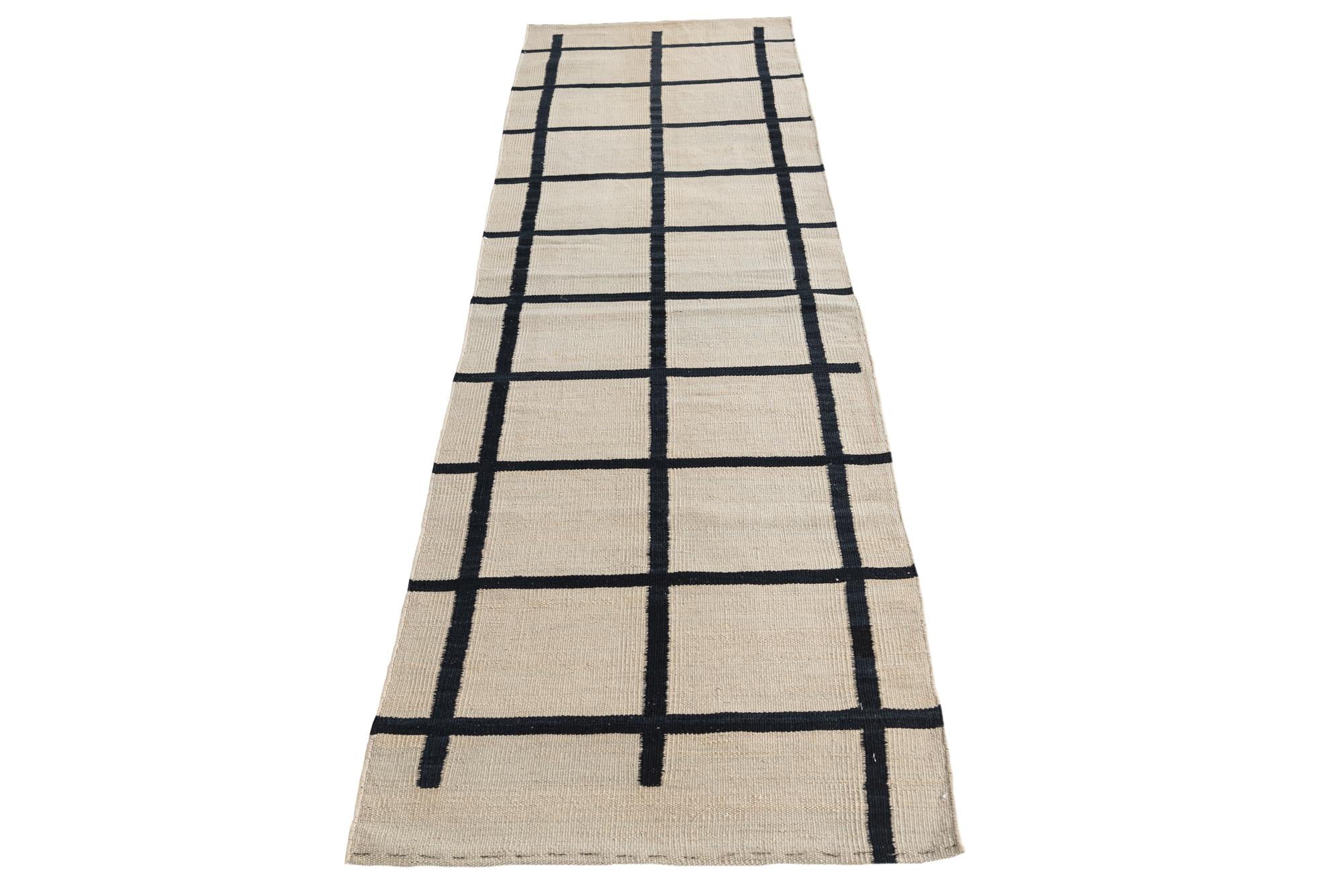 70cm x 240cm Tejido a mano Kilim Modern Alfombra Lana Pasillera