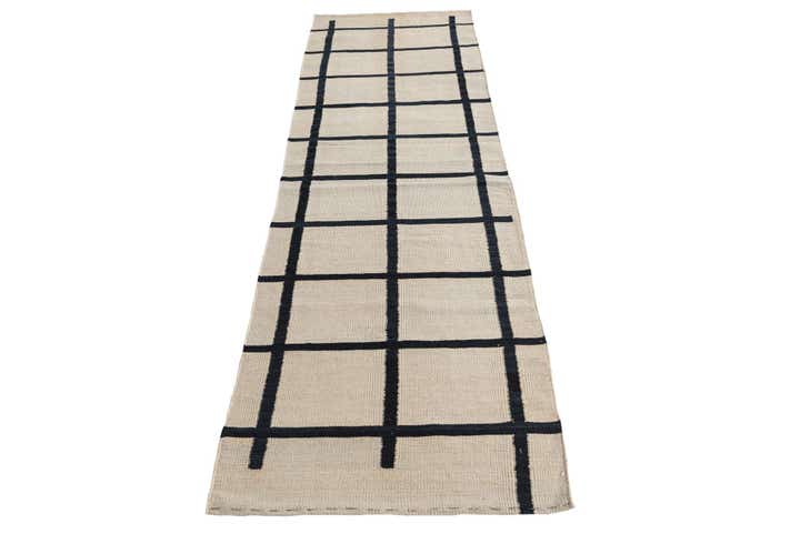 70cm x 240cm Hand Woven Kilim Modern Wool Runner Rug