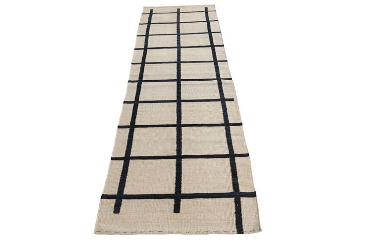 Detail image of 70cm x 240cm Hand Woven Kilim Modern Wool Runner Rug