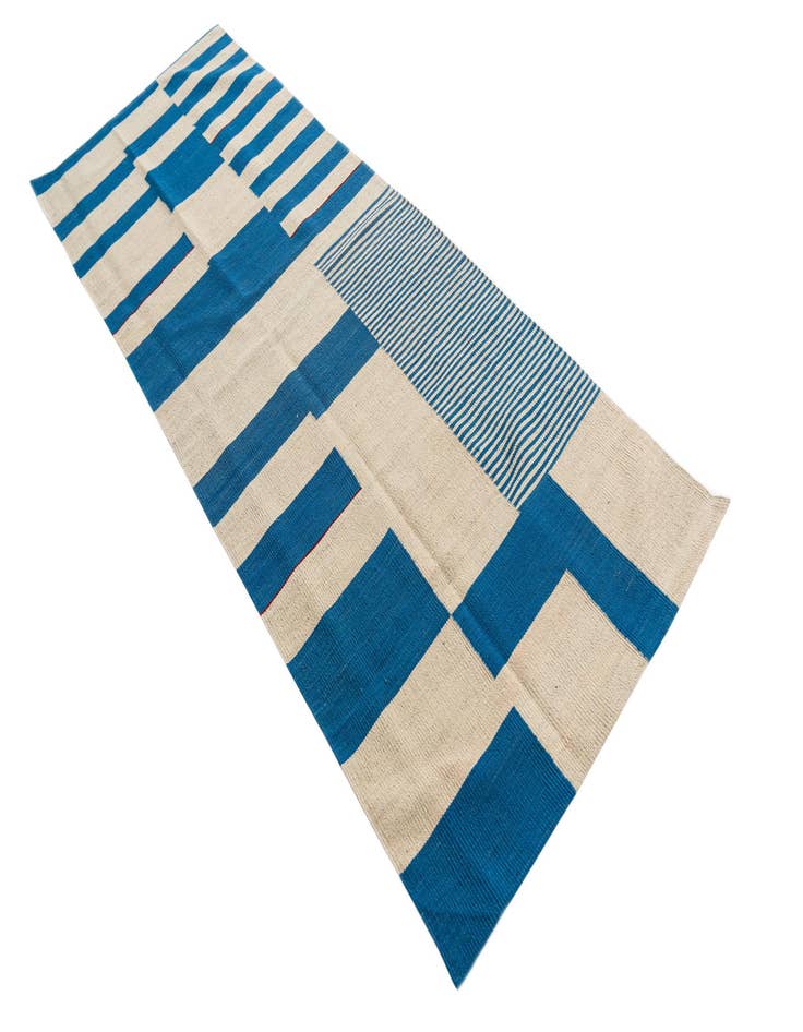 Detail image of 2' 9 x 8'  Hand Woven Kilim Modern Wool Runner Rug