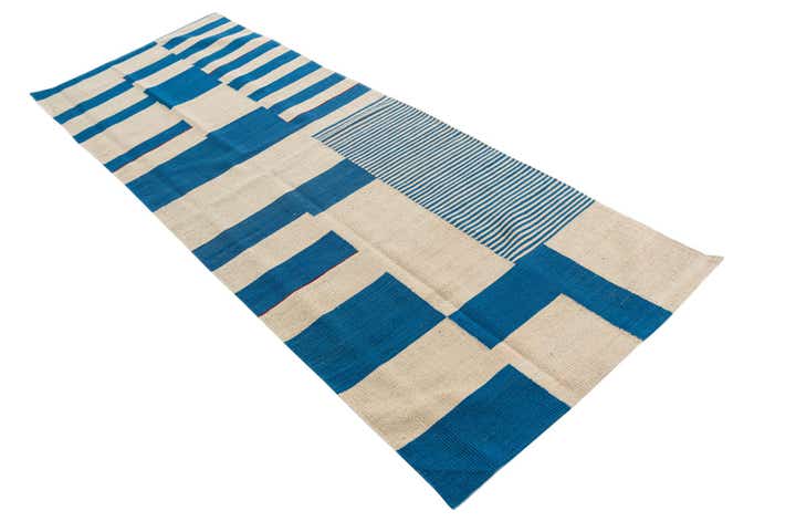 85cm x 245cm Hand Woven Kilim Modern Wool Runner Rug