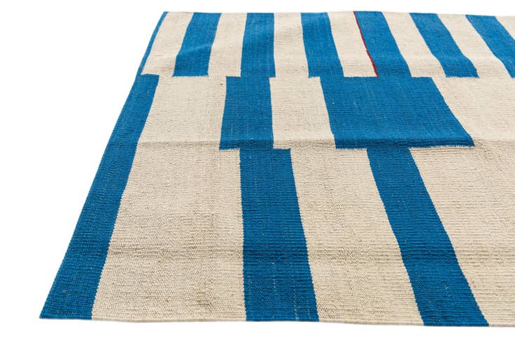 Detail image of 85cm x 245cm Hand Woven Kilim Modern Wool Runner Rug