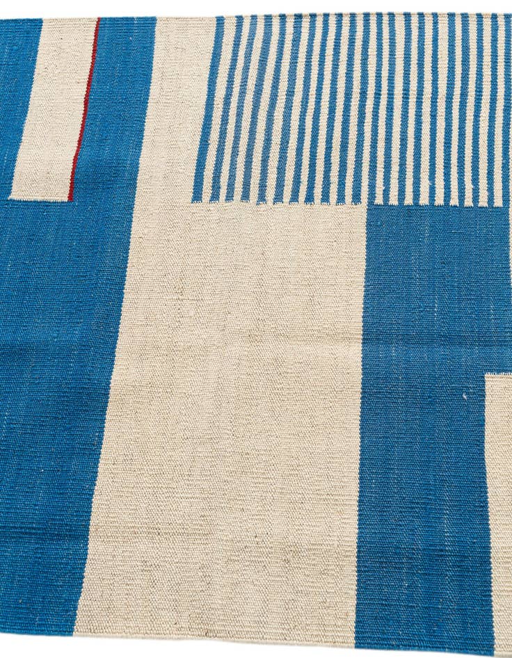 Detail image of 2' 9 x 8'  Hand Woven Kilim Modern Wool Runner Rug
