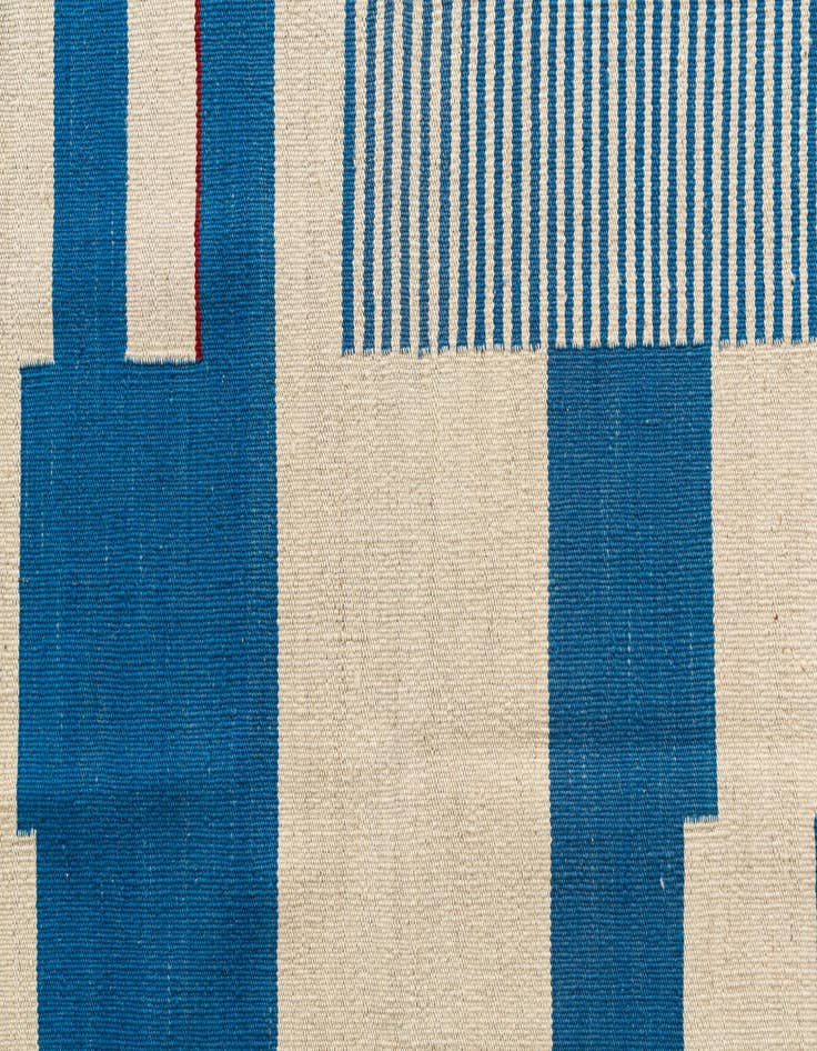 Detail image of 2' 9 x 8'  Hand Woven Kilim Modern Wool Runner Rug