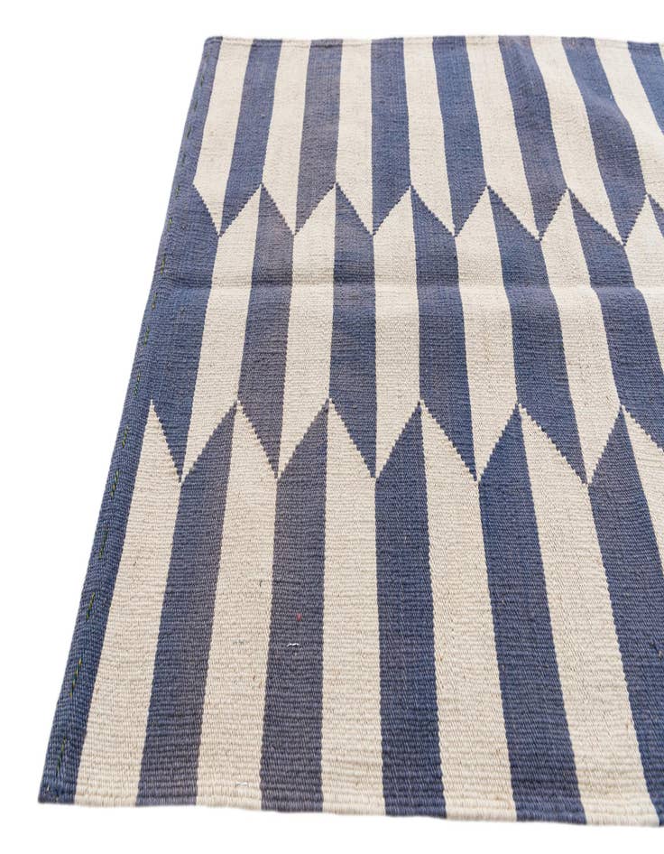 Detail image of 2' 8 x 9' 8  Hand Woven Kilim Modern Wool Runner Rug