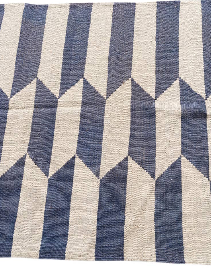Detail image of 2' 8 x 9' 8  Hand Woven Kilim Modern Wool Runner Rug