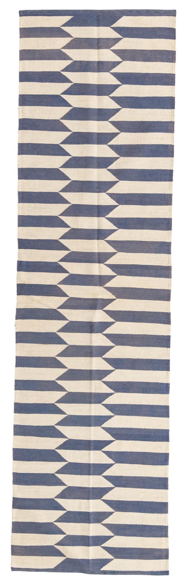 2' 8 x 9' 8 Hand Woven Kilim Modern Wool Runner Rug