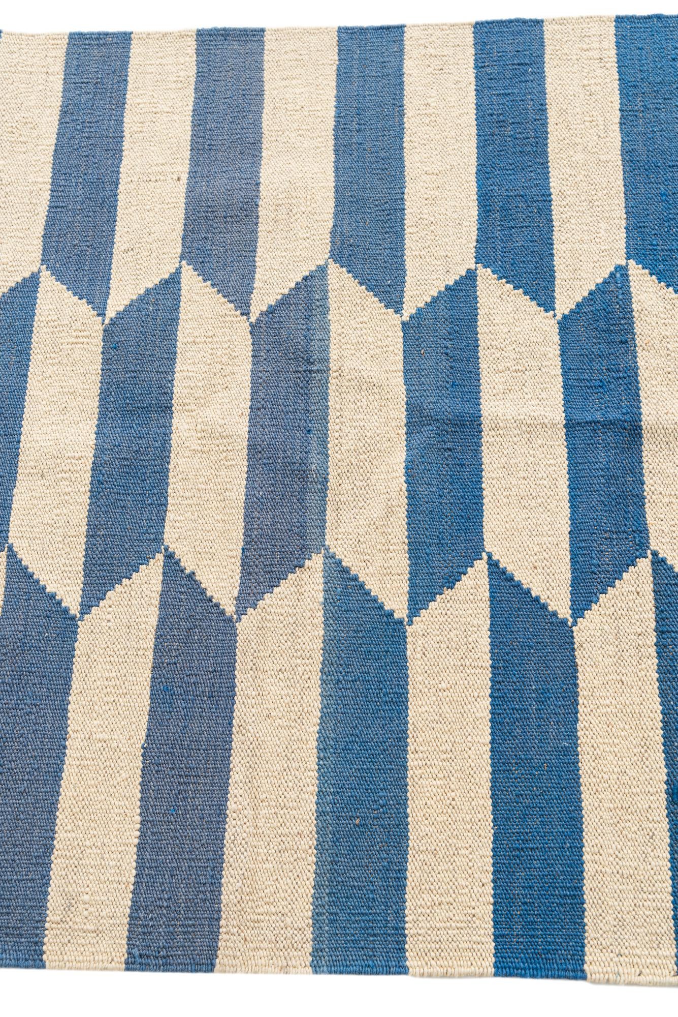 2' 9 x 9' 7 Hand Woven Kilim Modern Wool Runner Rug