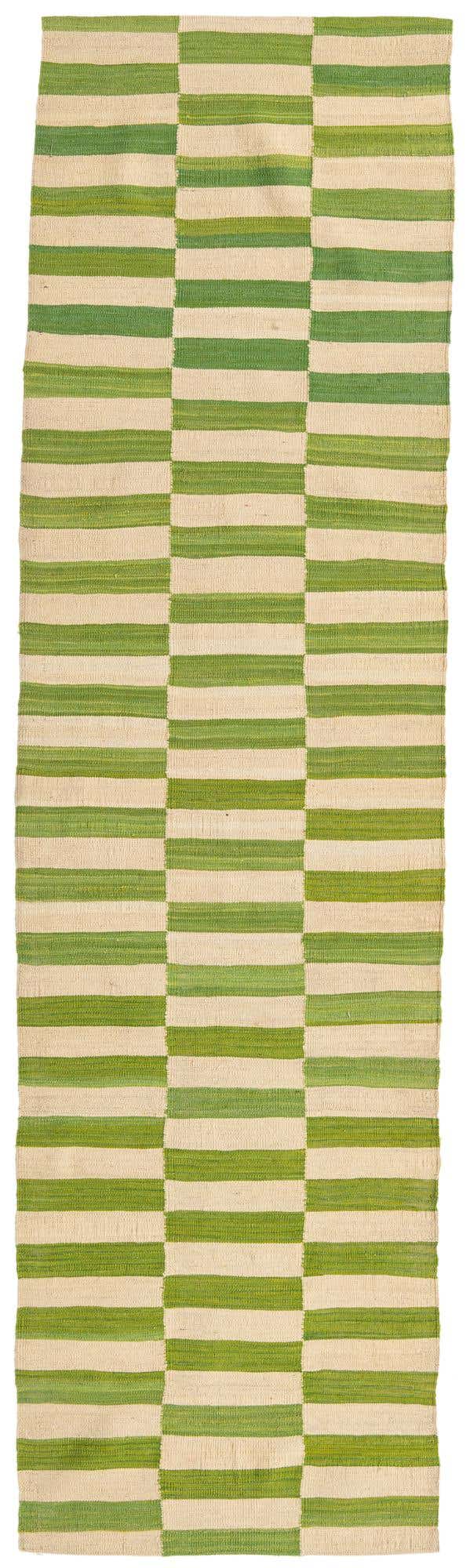 2' 9 x 9' 9 Hand Woven Kilim Modern Wool Runner Rug