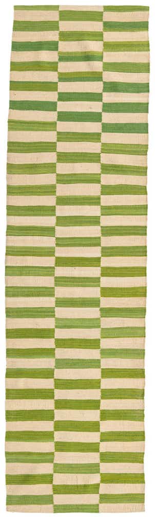 2' 9 x 9' 9 Hand Woven Kilim Modern Wool Runner Rug