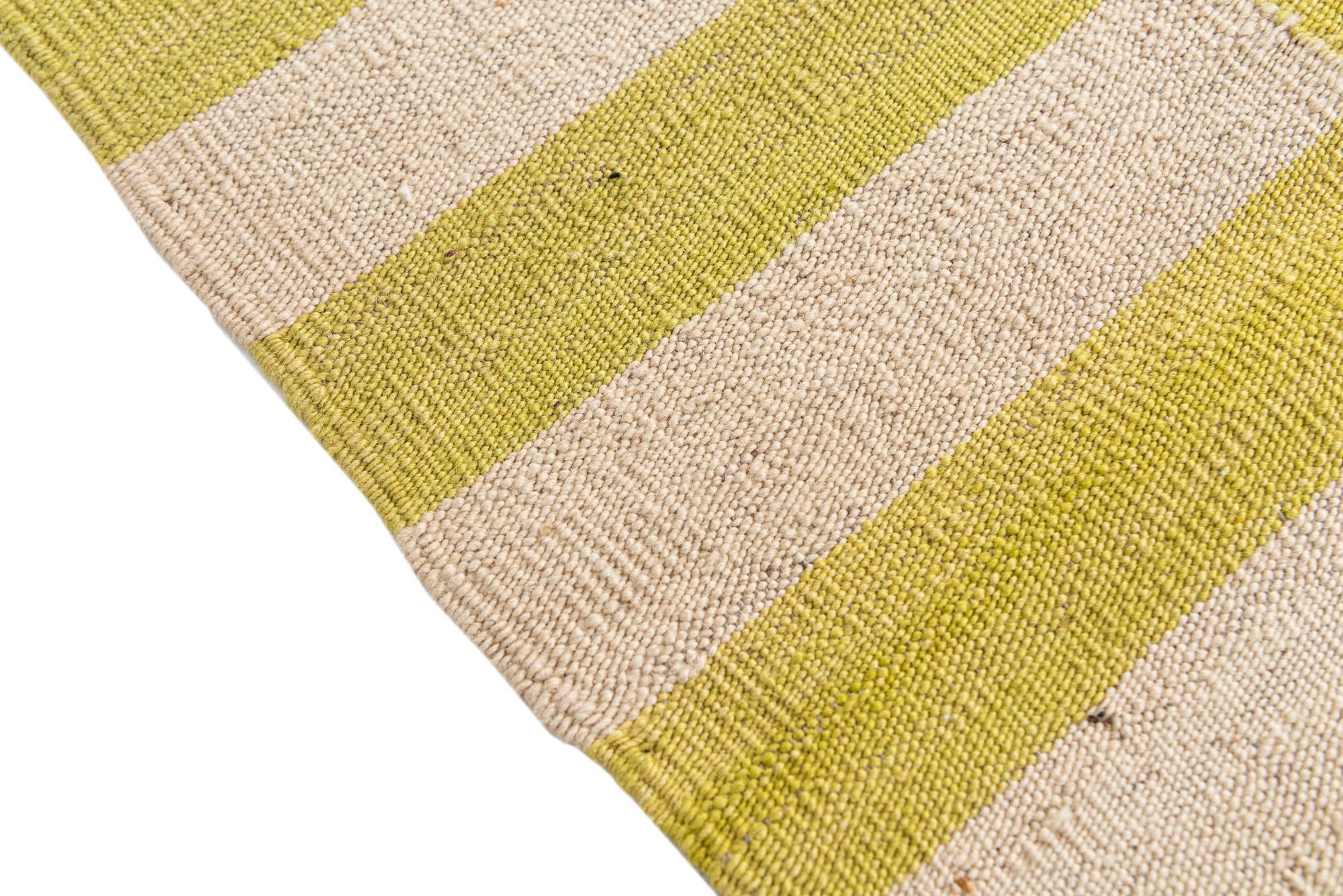 2' 6 x 9' 10 Hand Woven Kilim Modern Wool Runner Rug