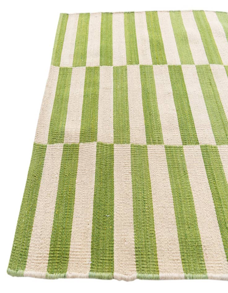 Detail image of 2' 7 x 9' 8 Hand Woven Kilim Modern Wool Runner Rug