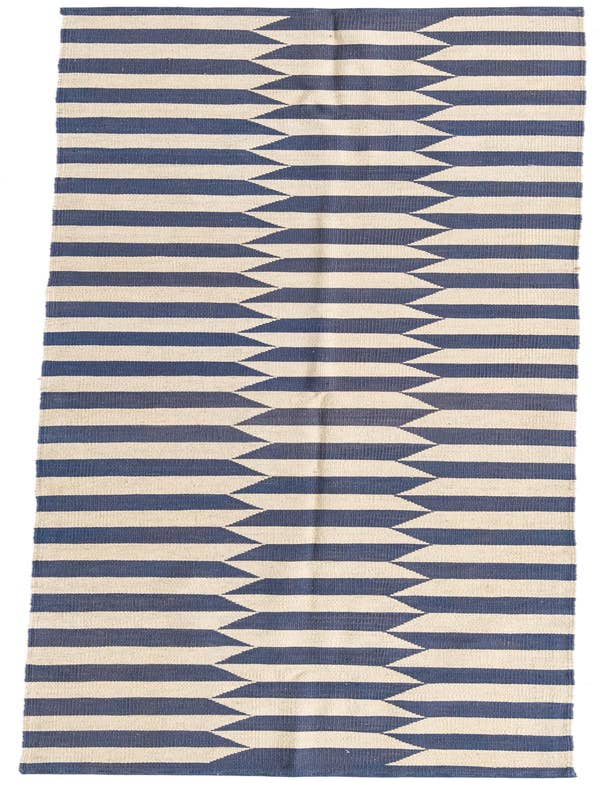 Detail image of 2' 8 x 9' 8 Hand Woven Kilim Modern Wool Runner Rug