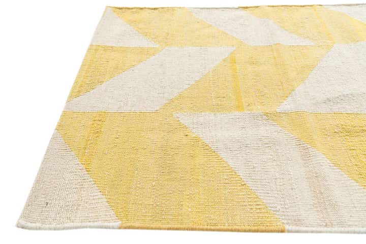 2' 4 x 12' 8 Hand Woven Kilim Modern Wool Runner Rug