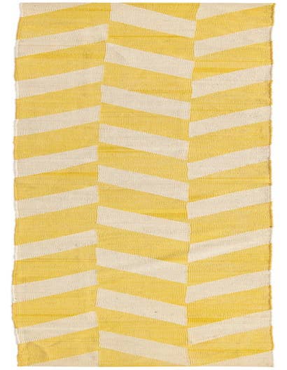 Detail image of 2' 4 x 12' 8 Hand Woven Kilim Modern Wool Runner Rug