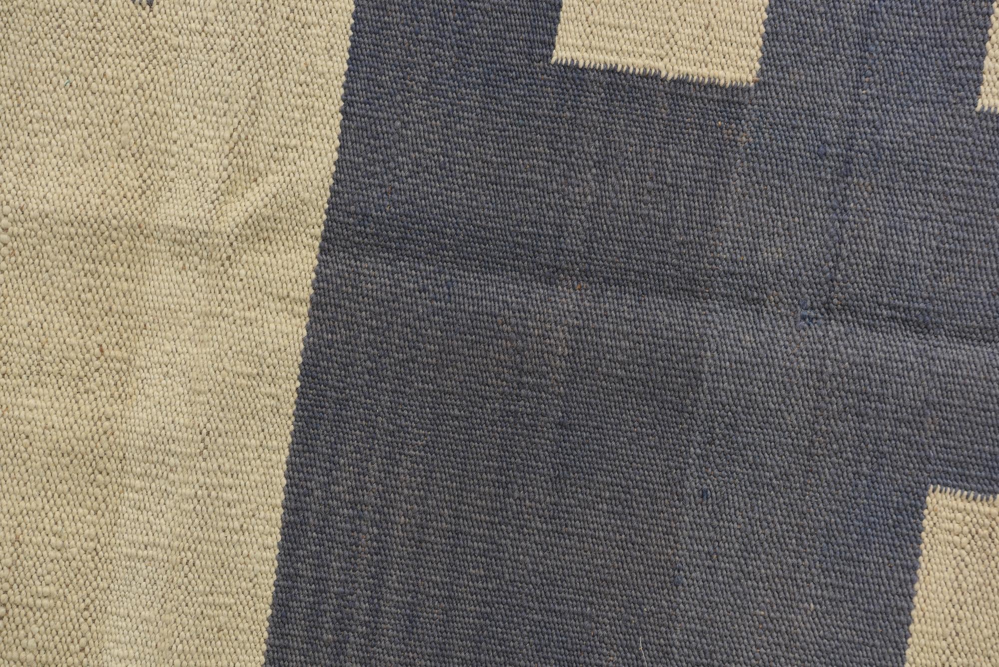80cm x 290cm Hand Woven Kilim Modern Wool Runner Rug