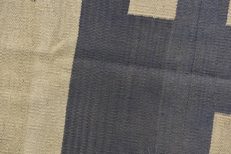 Detail image of 2' 8 x 9' 6 Hand Woven Kilim Modern Wool Runner Rug