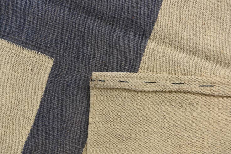 Detail image of 2' 8 x 9' 6 Hand Woven Kilim Modern Wool Runner Rug