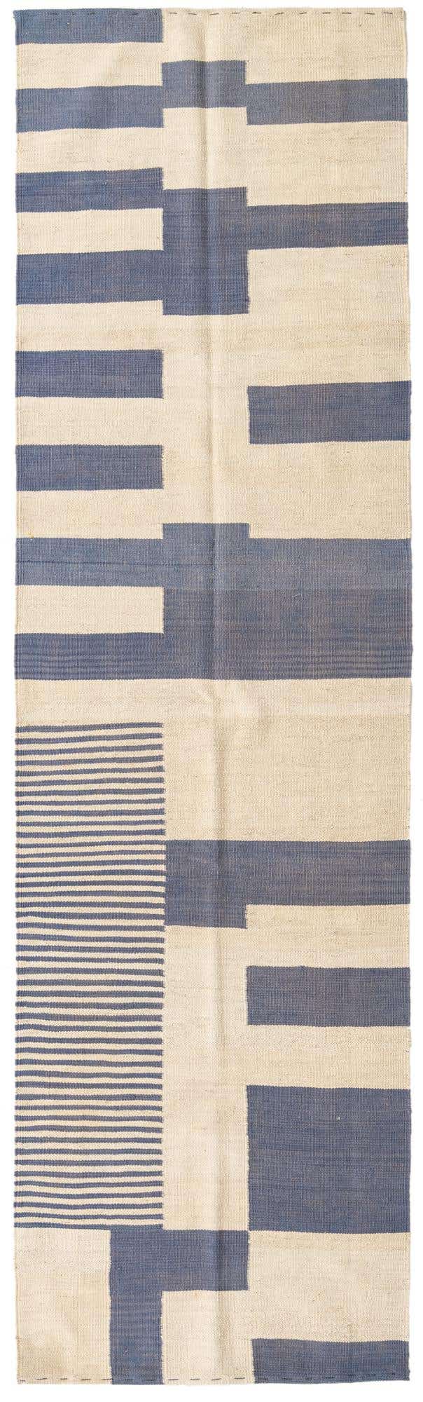80cm x 290cm Hand Woven Kilim Modern Wool Runner Rug