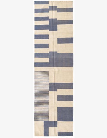 2' 8 x 9' 6 Hand Woven Kilim Modern Wool Runner Rug