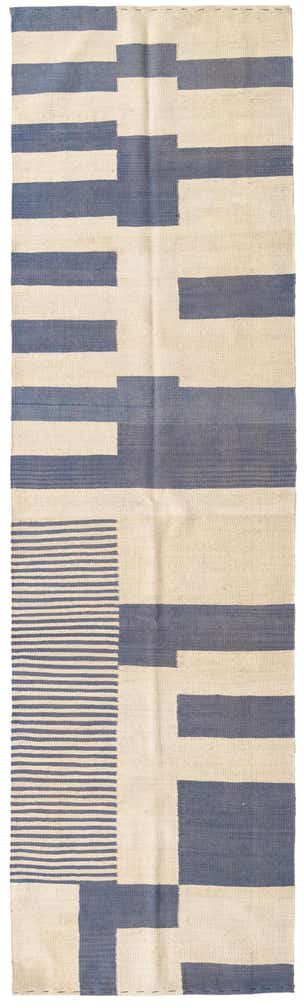 2' 8 x 9' 6 Hand Woven Kilim Modern Wool Runner Rug
