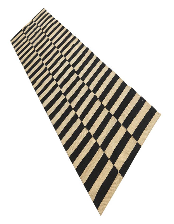 Detail image of 2' 8 x 9' 6  Hand Woven Kilim Modern Wool Runner Rug